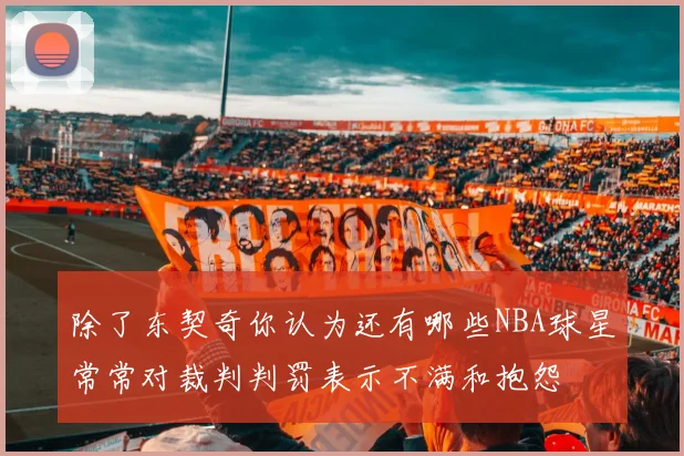 除了东契奇你认为还有哪些NBA球星常常对裁判判罚表示不满和抱怨
